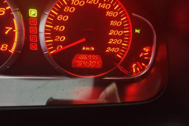 Used Mazda 6 2006 Wagon 2.3L Automatic Model Odometer Close Up