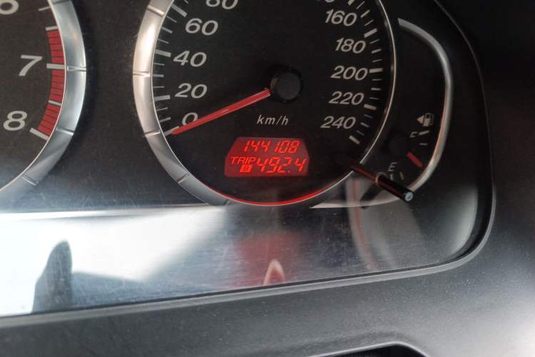 Used Mazda 6 2007 2.0L Manual Transmission Odometer Close Up