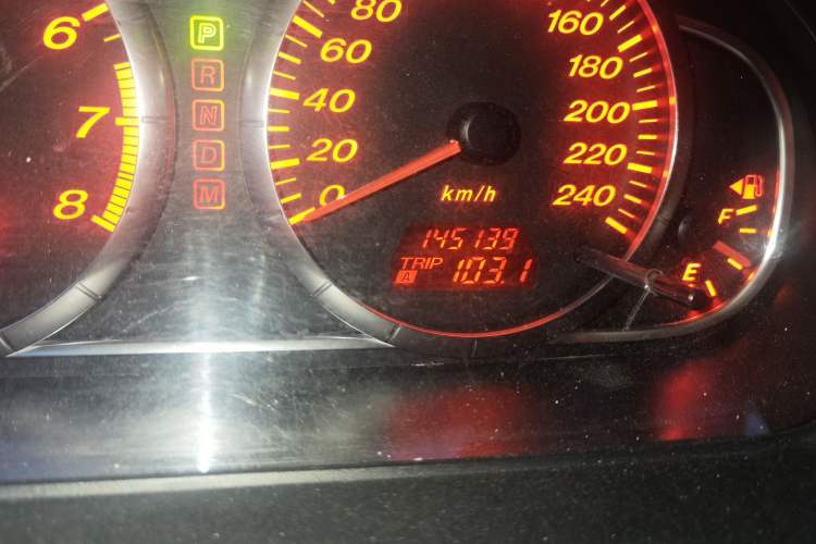 Used Mazda 6 2008 Coupe 2.0L Automatic Sport Model Odometer Close Up
