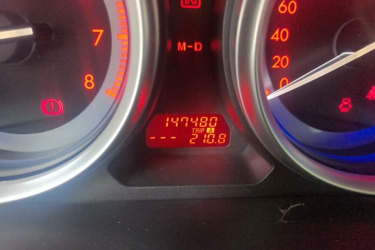 Used Mazda 6 2012 2.0L Automatic Elite Edition Odometer Close Up