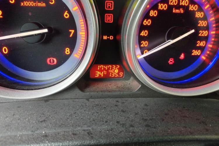 Used Mazda 6 2012 2.0L Automatic Elite Edition Odometer Close Up