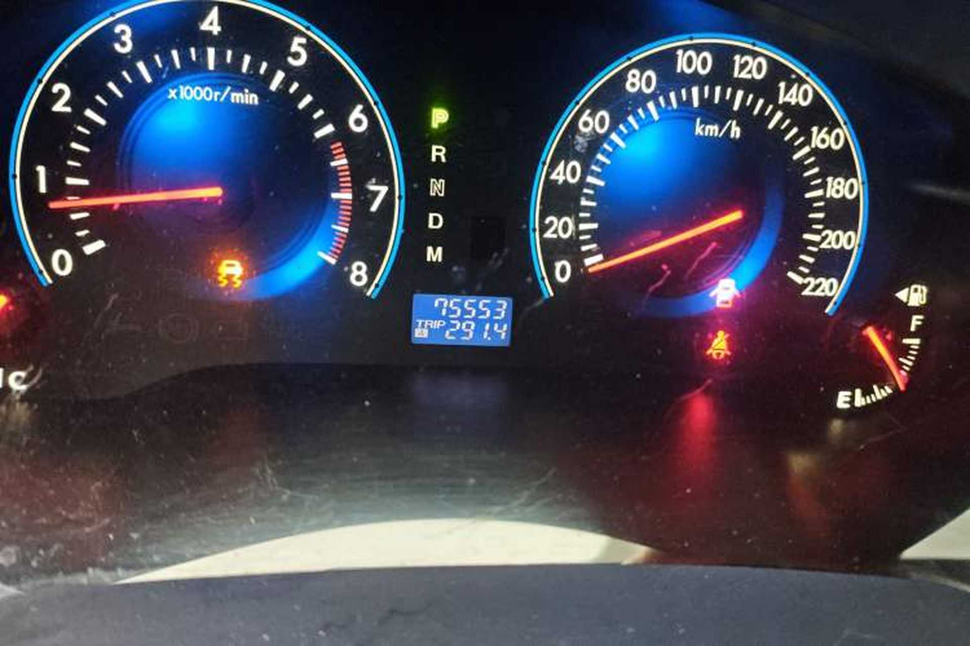 Used Mazda 8 2013 2.5L Ultimate Edition Odometer Close Up