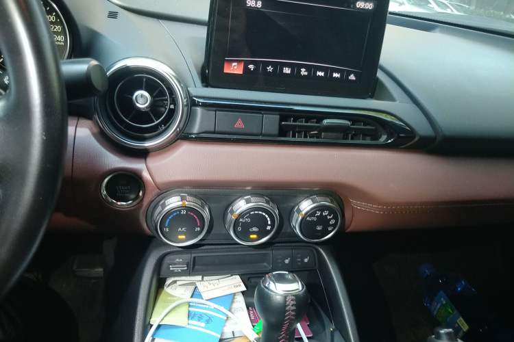 Used Mazda MX-5 2018 2.0L RF Platinum Steel Gray Audio And AC Panel