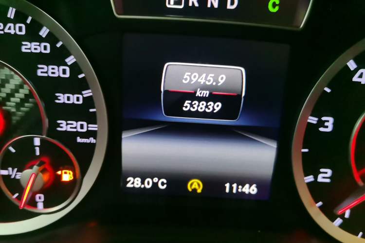 Used Mercedes-Benz A AMG 2014 AMG A 45 4MATIC Odometer Close Up