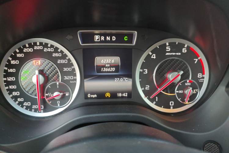 Used Mercedes-Benz A AMG 2014 AMG A 45 4MATIC Odometer Close Up