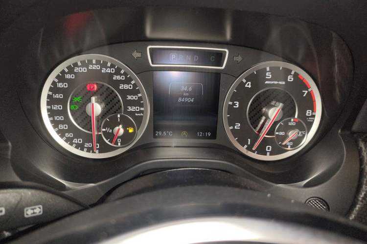 Used Mercedes-Benz A AMG 2014 AMG A 45 4MATIC Odometer Close Up