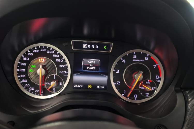Used Mercedes-Benz A AMG 2014 AMG A 45 4MATIC Odometer Close Up