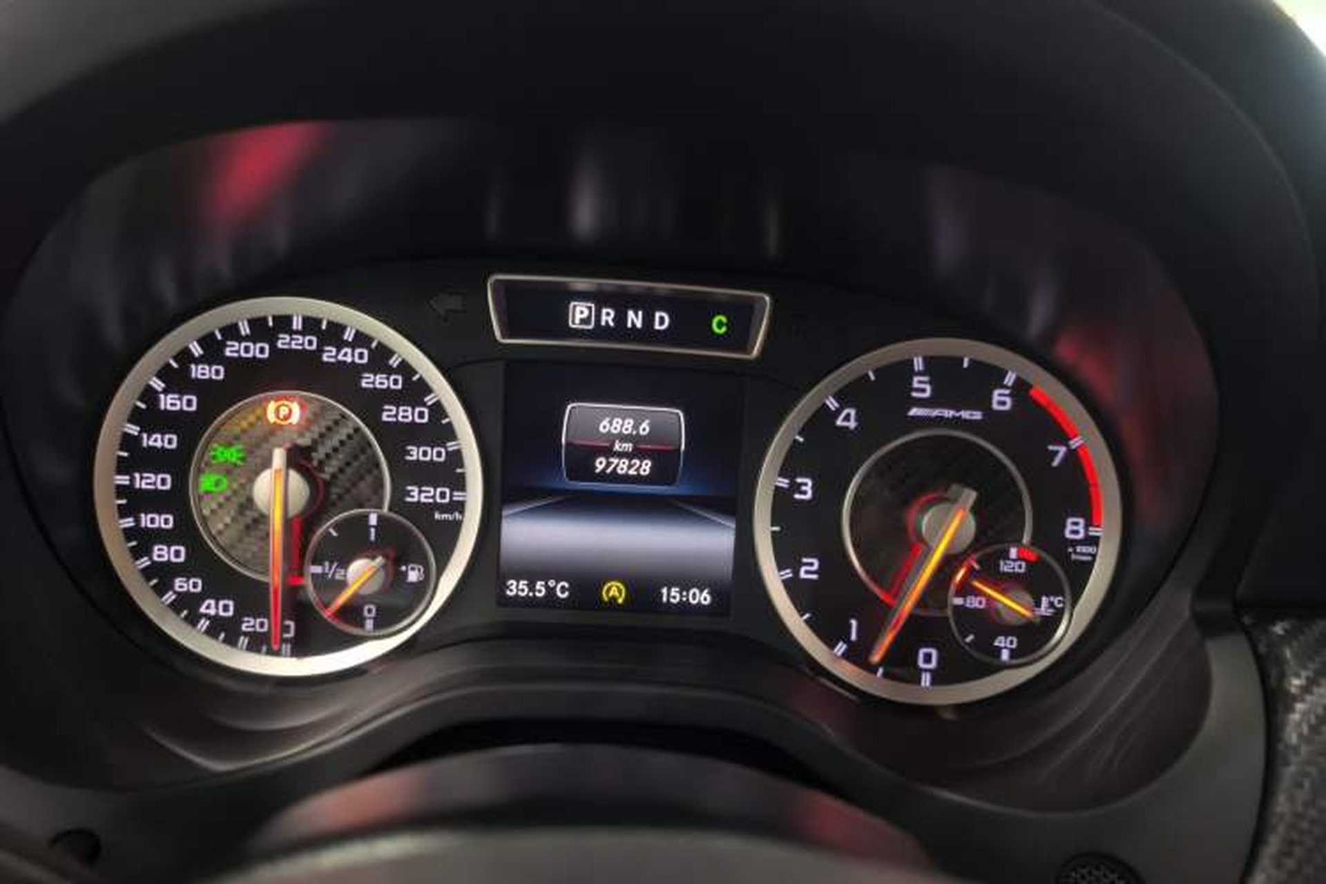 Used Mercedes-Benz A AMG 2014 AMG A 45 4MATIC Odometer Close Up
