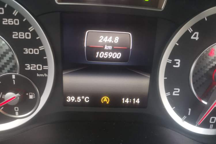 Used Mercedes-Benz A AMG 2014 AMG A 45 4MATIC Odometer Close Up