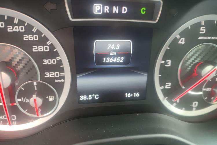 Used Mercedes-Benz A AMG 2014 AMG A 45 4MATIC Odometer Close Up