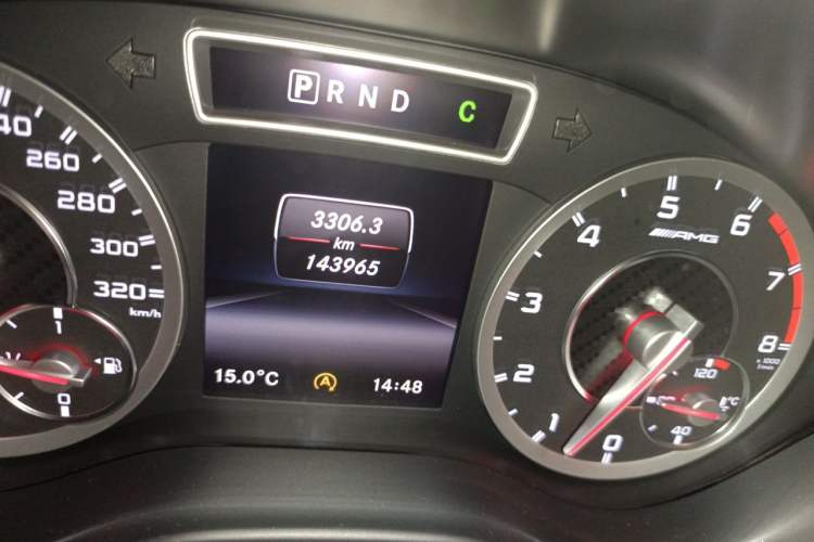 Used Mercedes-Benz A AMG 2014 AMG A 45 4MATIC Odometer Close Up