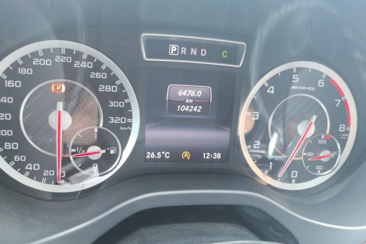 Used Mercedes-Benz A AMG 2014 AMG A 45 4MATIC Odometer Close Up