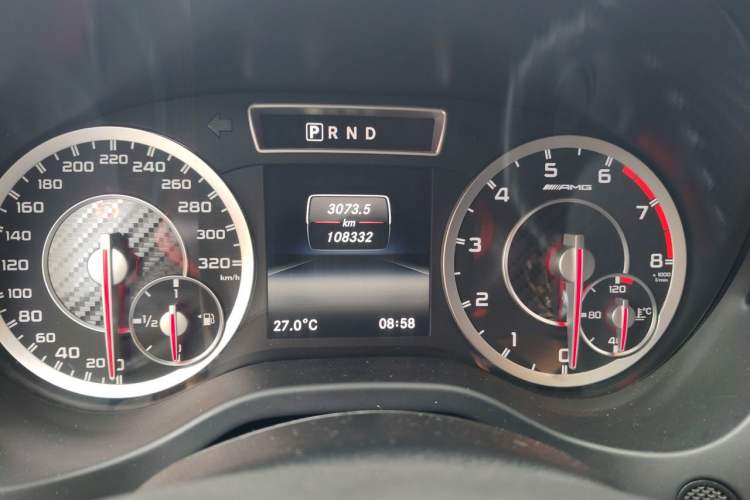 Used Mercedes-Benz A AMG 2014 AMG A 45 4MATIC Odometer Close Up