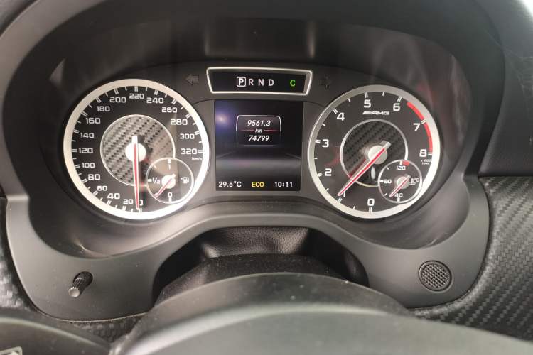 Used Mercedes-Benz A AMG 2014 AMG A 45 4MATIC Odometer Close Up