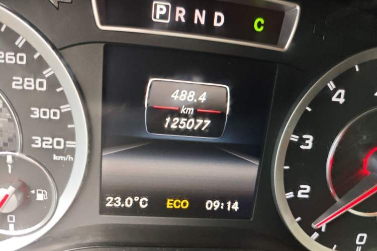 Used Mercedes-Benz A AMG 2014 AMG A 45 4MATIC Odometer Close Up