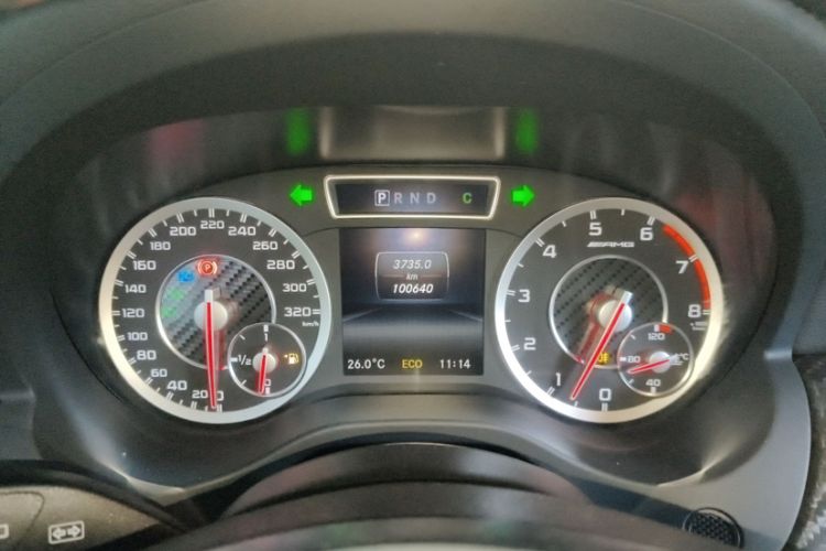 Used Mercedes-Benz A AMG 2014 AMG A 45 4MATIC Odometer Close Up