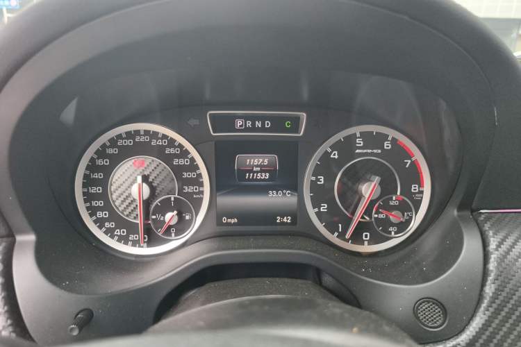 Used Mercedes-Benz A AMG 2014 AMG A 45 4MATIC Odometer Close Up