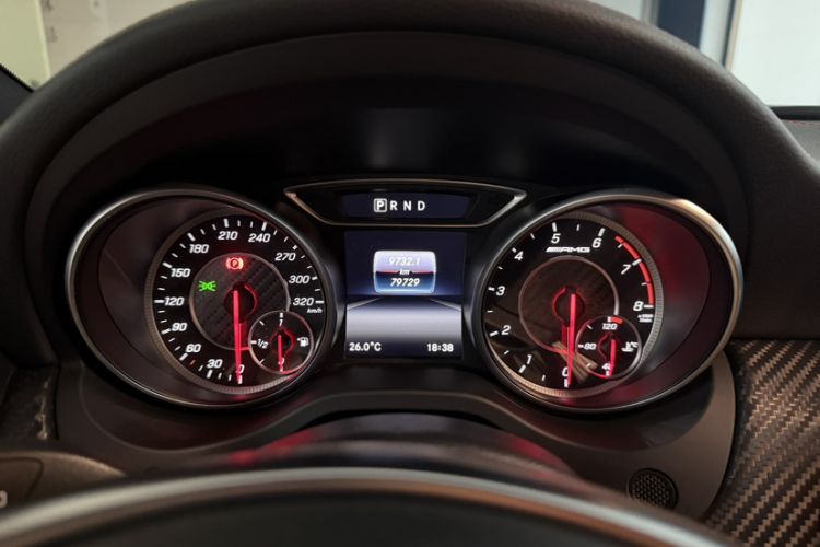 Used Mercedes-Benz A AMG 2016 AMG A 45 4MATIC Odometer Close Up