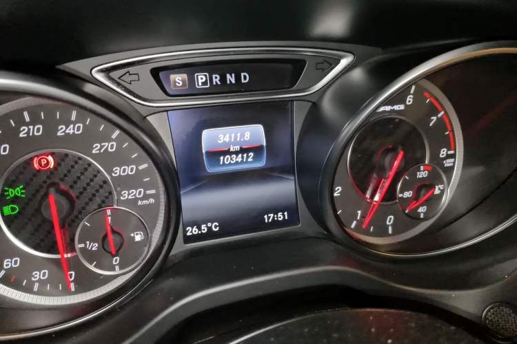 Used Mercedes-Benz A AMG 2016 AMG A 45 4MATIC Championship Edition Odometer Close Up