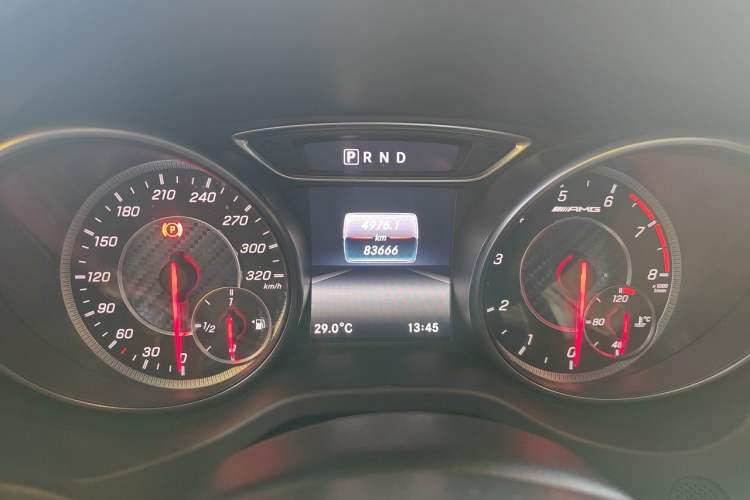 Used Mercedes-Benz A AMG 2016 AMG A 45 4MATIC Odometer Close Up