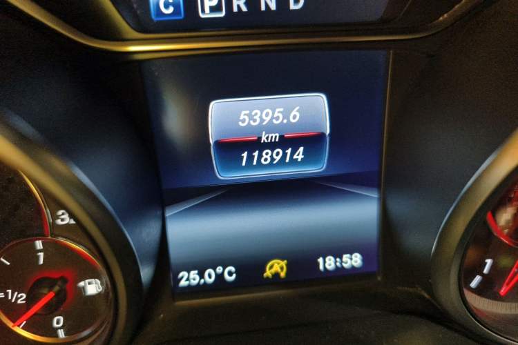 Used Mercedes-Benz A AMG 2016 AMG A 45 4MATIC Odometer Close Up