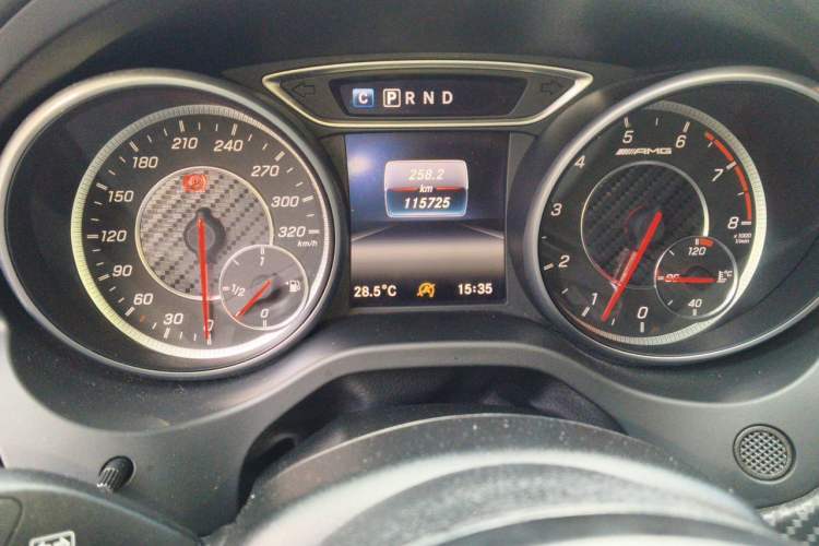 Used Mercedes-Benz A AMG 2016 AMG A 45 4MATIC Odometer Close Up