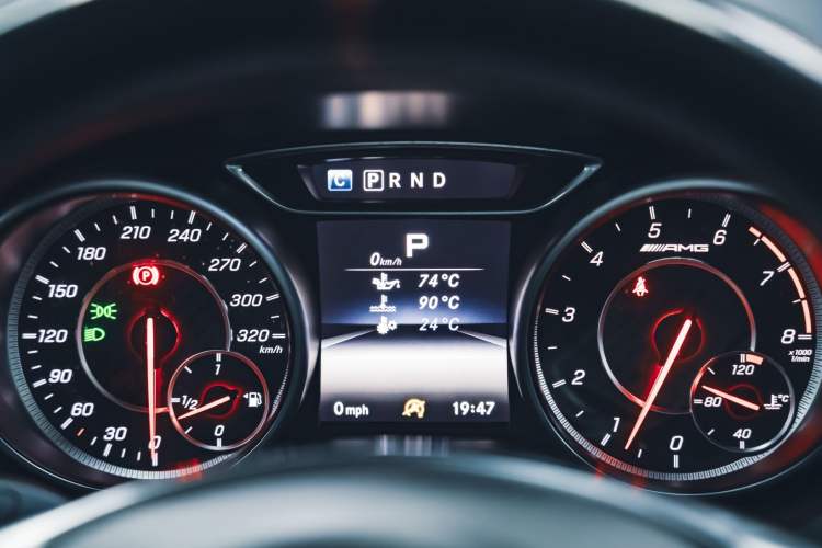 Used Mercedes-Benz A AMG 2016 AMG A 45 4MATIC Odometer Close Up