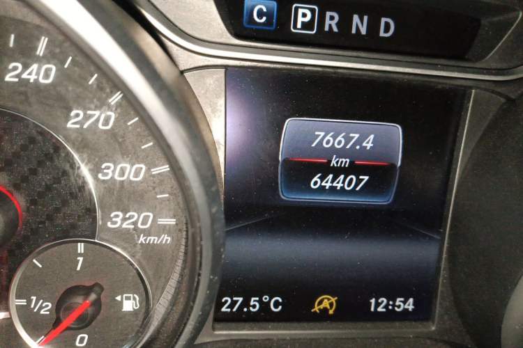 Used Mercedes-Benz A AMG 2016 AMG A 45 4MATIC Odometer Close Up