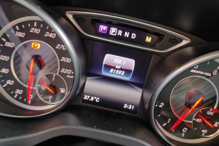 Used Mercedes-Benz A AMG 2016 AMG A 45 4MATIC Championship Edition Odometer Close Up