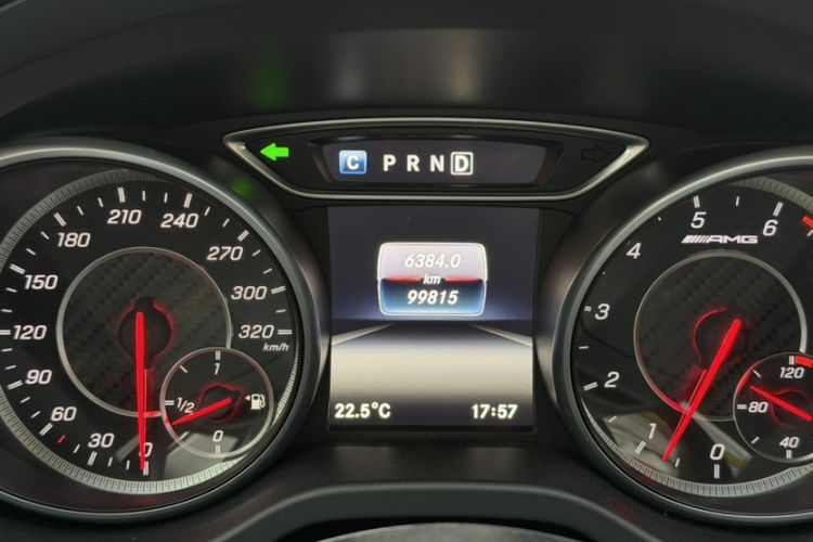 Used Mercedes-Benz A AMG 2017 AMG A 45 4MATIC Midnight Thunder Limited Edition Odometer Close Up
