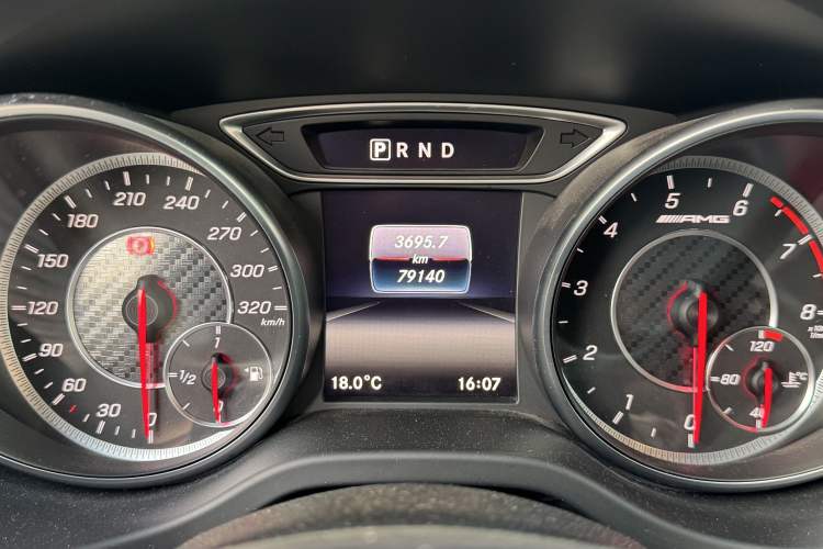 Used Mercedes-Benz A AMG 2017 Facelifted AMG A 45 4MATIC Odometer Close Up