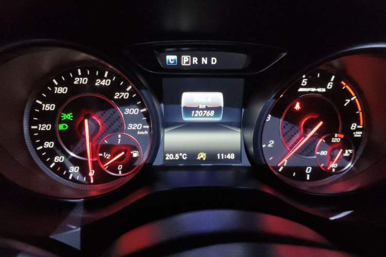 Used Mercedes-Benz A AMG 2017 AMG A 45 4MATIC Odometer Close Up
