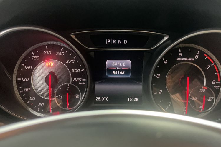 Used Mercedes-Benz A AMG 2017 AMG A 45 4MATIC Odometer Close Up