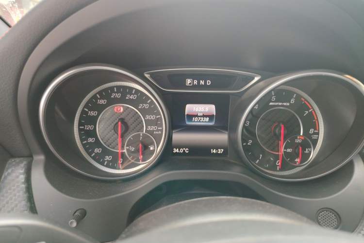 Used Mercedes-Benz A AMG 2017 AMG A 45 4MATIC Odometer Close Up