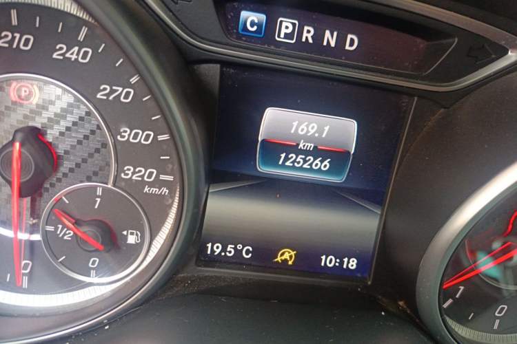 Used Mercedes-Benz A AMG 2017 AMG A 45 4MATIC Odometer Close Up