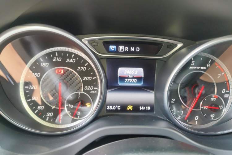 Used Mercedes-Benz A AMG 2018 AMG A 45 4MATIC Exclusive Edition Odometer Close Up