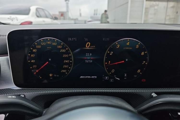Used Mercedes-Benz A AMG 2019 AMG A 35 L 4MATIC Odometer Close Up