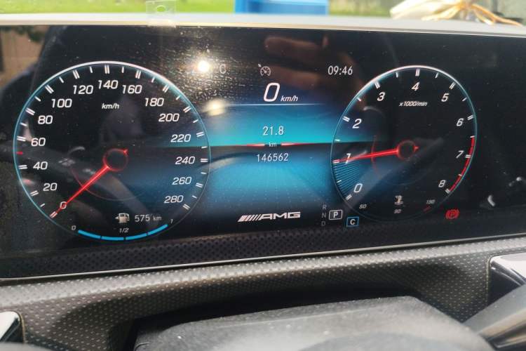 Used Mercedes-Benz A AMG 2019 AMG A 35 L 4MATIC First Edition Special Version Odometer Close Up