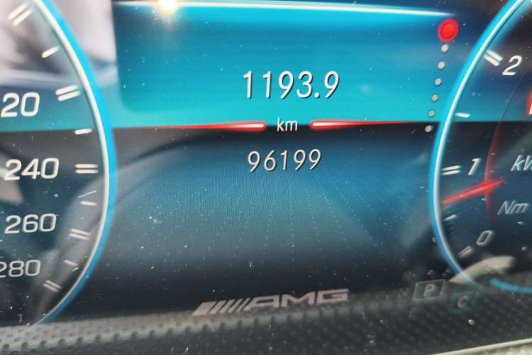 Used Mercedes-Benz A AMG 2019 AMG A 35 L 4MATIC First Edition Special Version Odometer Close Up