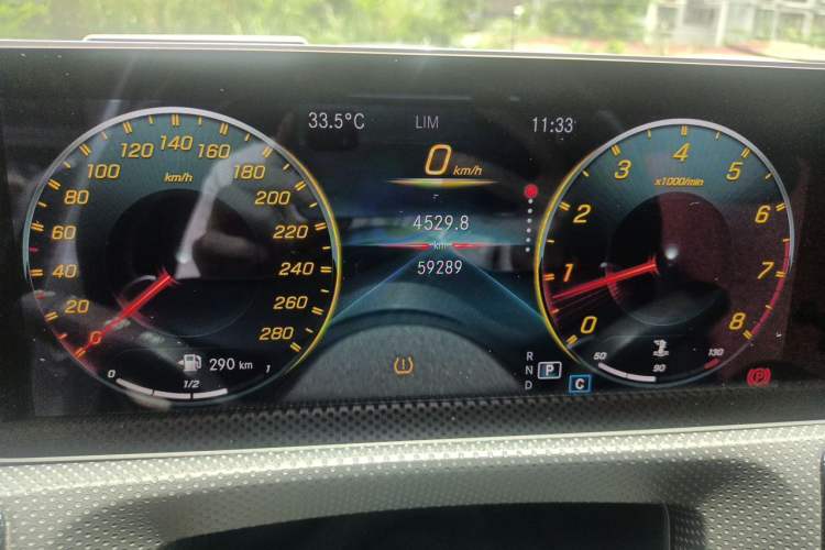 Used Mercedes-Benz A AMG 2019 AMG A 35 L 4MATIC Odometer Close Up