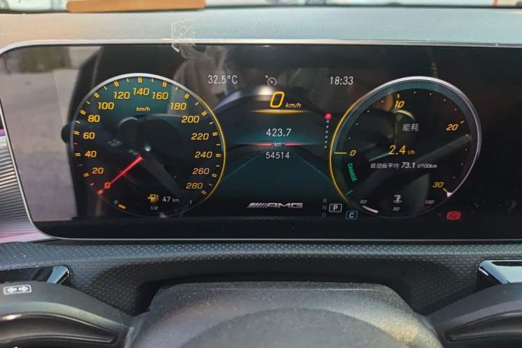 Used Mercedes-Benz A AMG 2019 AMG A 35 L 4MATIC Odometer Close Up
