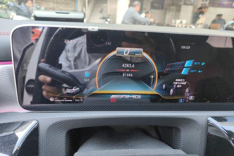 Used Mercedes-Benz A AMG 2019 AMG A 35 L 4MATIC Odometer Close Up