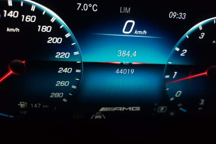 Used Mercedes-Benz A AMG 2020 Facelifted AMG A 35 4MATIC Odometer Close Up
