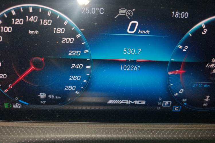 Used Mercedes-Benz A AMG 2020 AMG A 35 L 4MATIC Odometer Close Up
