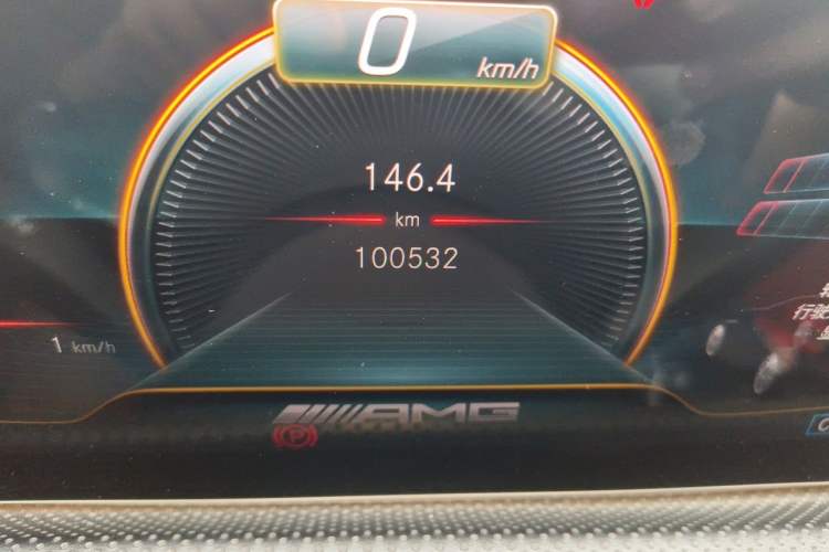 Used Mercedes-Benz A AMG 2020 AMG A 35 4MATIC Odometer Close Up