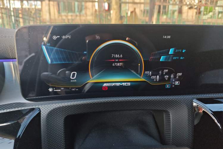 Used Mercedes-Benz A AMG 2020 Facelift AMG A 35 4MATIC First Edition Special Version Odometer Close Up