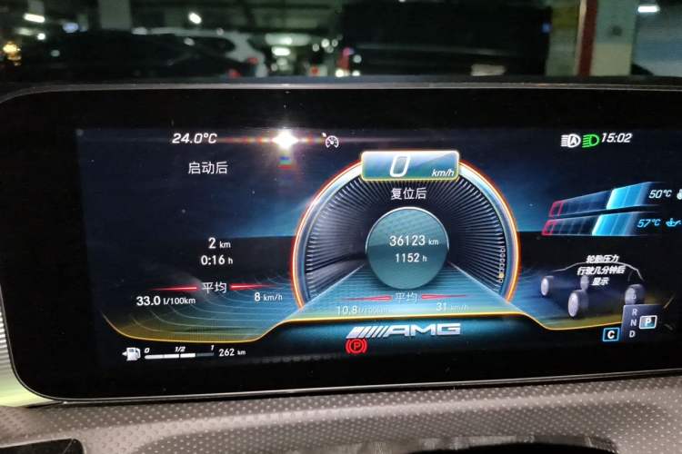 Used Mercedes-Benz A AMG  Odometer Close Up