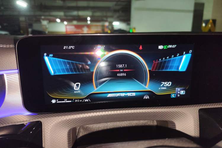 Used Mercedes-Benz A AMG 2020 Facelift AMG A 45 4MATIC+ Odometer Close Up