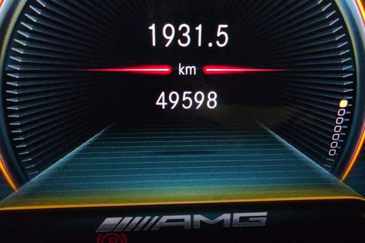 Used Mercedes-Benz A AMG 2020 AMG A 35 4MATIC Odometer Close Up
