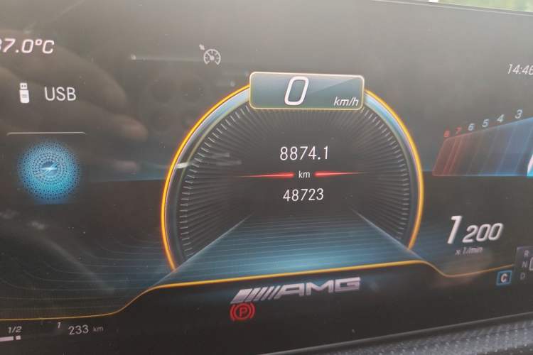 Used Mercedes-Benz A AMG 2020 AMG A 35 L 4MATIC Odometer Close Up